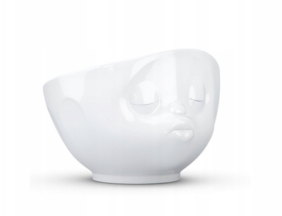 Pjatë e thellë porcelani Tassen Kissing Face, 16 Oz, e bardhë