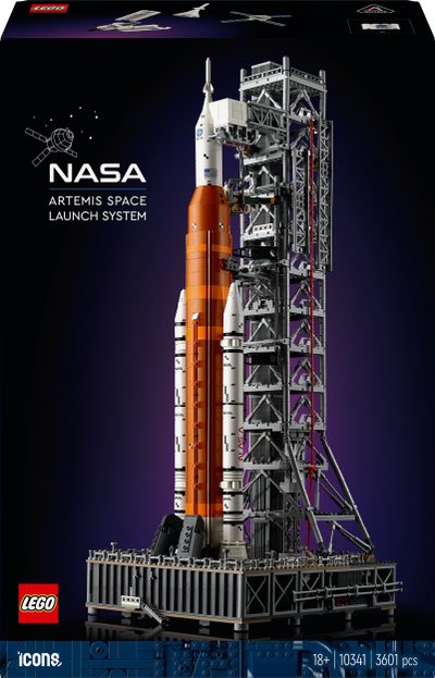 Set ndërtimi LEGO NASA Artemis Space Launch System, model ekspozimi, për të rritur, shumëngjyrësh