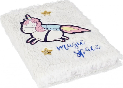 Bllok shënimesh Starpak Plush Unicorn Space, A5, me vija, shumëngjyrësh