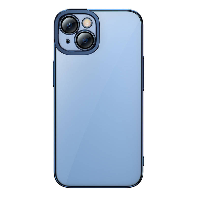 Set mbrojtës Baseus Glitter, për iPhone 14 Plus, me xham të temperuar, transparent me blu