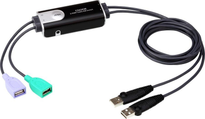 Switch KVM ATEN CS62KM, 2 porta, kabllo 1.8m, i zi