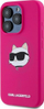 Маска за телефон Karl Lagerfeld Choupette Head, силикон, за iPhone 15 Pro Max, розова