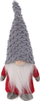 Декоративна фигура Дедо Мраз, 22cm, сива капа, црвен мантил