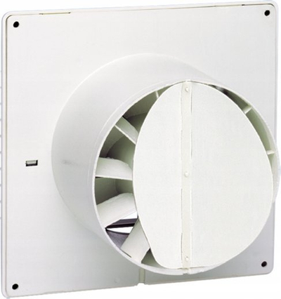 Ventilator banjoje S&amp;P Decor 100 CZ, 230V 50Hz, temperaturë ambienti 40°C, i bardhë