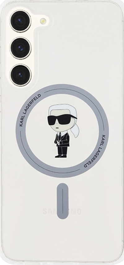 Kepcë telefoni Karl Lagerfeld për Samsung Galaxy S23 Plus, hardcase transparent, kompatibile MagSafe, transparente