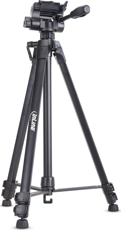 Tripod për kamera InLine, alumin, 65–173 cm, i zi