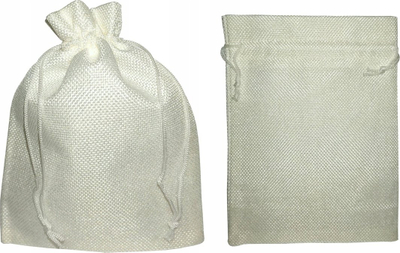 Qese dekorative jute, 15x20cm, e bardhë