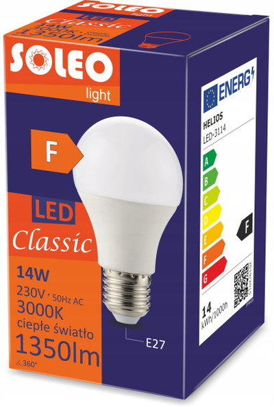 Llambë LED Soleo Classic, 40W 60W 75W ekuivalente, dritë neutrale, e bardhë