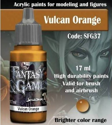 Bojë akrilike Scale75 Fantasy Games Vulcan Orange, 17ml, portokalli