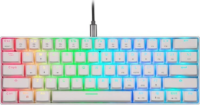 Tastierë mekanike Motospeed CK61 RGB, 61 taste, USB C, e bardhë