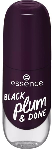 Llak xheli për thonj Essence Gel Nail Colour 84 Black Plum & Done, 8ml, vjollcë e errët
