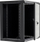 Dollap muri RACK Netrack F-Line, 19" 12U, 450mm, derë xhami, i zi