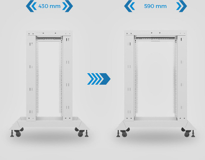 Raft i hapur rrjeti Lanberg OPEN RACK 19 32U, 600x800, 19", gri