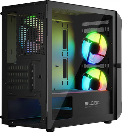 Kasë Logic Concept Portos Mini ARGB, e zezë, Mini Tower