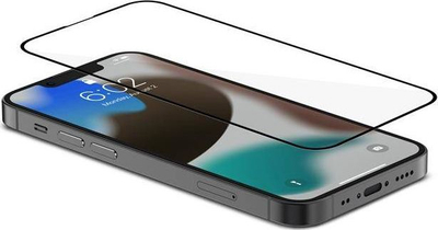 Xham mbrojtës Moshi AirFoil Pro për iPhone 13 mini, kornizë e zezë, xham hibrid