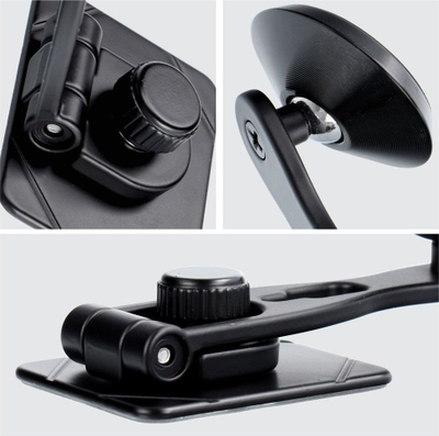 Mbajtëse magnetike për makinë Suspension Aluminum, për pult, rrotullim 360°, e zezë