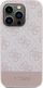 Kapak telefoni Guess 4G Stripe për iPhone 15 Pro 6.1", TPU, lëkurë eco, rozë