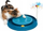 Lodër mace Catit Play Circuit Ball, pistë me top, jastëk gërryes me catnip, blu