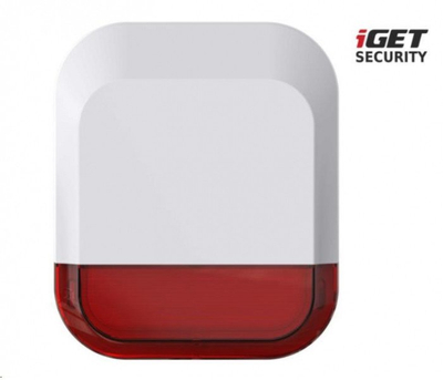 Sirena e jashtme pa tela iGET SECURITY EP11, për sistem alarmi M5, me bateri ose me adaptues