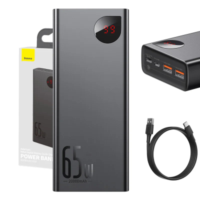 Powerbank Baseus Adaman, 20000mAh, 65W, i zi