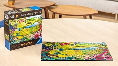 Puzzle druri Ravensburger Nature Garden, dizajn kopsht, shumëngjyrësh