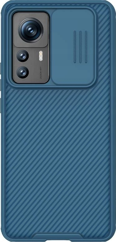Kapak telefoni Nillkin CamShield për Xiaomi 12T / 12T Pro, me mbrojtje kamere, plastike + TPU, blu