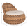 Karrige Round Ladlon rattan natyral jastëk ecru 97×97×76 cm (HM5992)