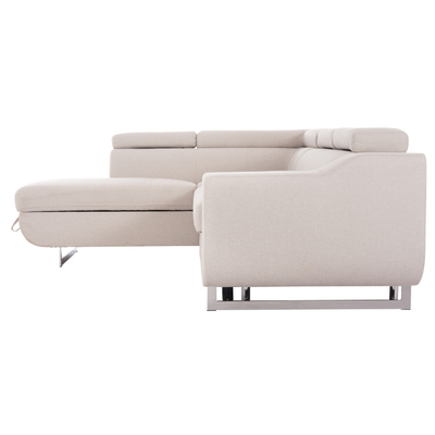 Divan këndor krevat Encore HM3301.03L, me arkë, 285x205 cm, bezhë