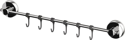 Shufër peshqiri RIDDER 12120100 me grepëza, 55.5 cm, krom