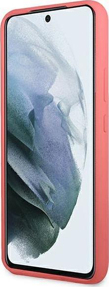 Mbështjellës telefoni Guess Silicone Script GUHCS22MLSLMGFU për Samsung Galaxy S22 Plus, silikon, fuchsia