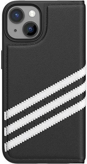 Mbulesë telefoni Adidas Booklet, për iPhone 14, 3 Stripes, e zezë me të bardhë