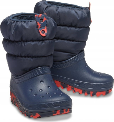 Çizme dimri për kalamaj Crocs Classic Neo Puff Boot Jr 207684-410, slip-on, navy