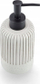 Dozator sapuni Zeller Cement, 200 ml, diametër 7.2 cm, i bardhë