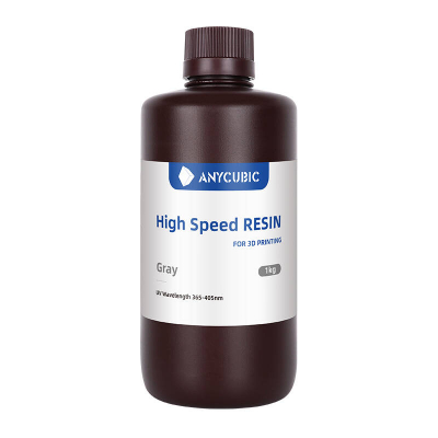 Rezinë 3D Anycubic High Speed, 1kg, UV 365-405nm, gri