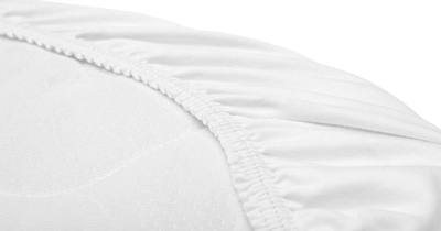 Çarçaf fitted për djep pambuk jersey, 35x75 cm, i bardhë