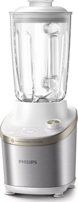 Blender Philips HR3760/01, 1500W, enë qelqi 2L, argjendtë e bardhë