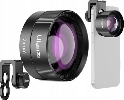Lentë makro për telefon Ulanzi CL-003, 75mm, e zezë