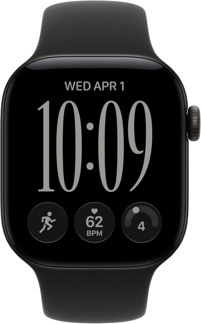 Apple Watch S12 GPS 42mm Black Aluminium Case with Black Sport Band, S/M