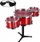 Set daullesh për fëmijë Mega Creative 545597, 3 daulle, me stol, i kuq