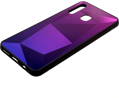 Kapak Mocco Stone Ombre për iPhone X XS, silikon, gradient vjollcë blu