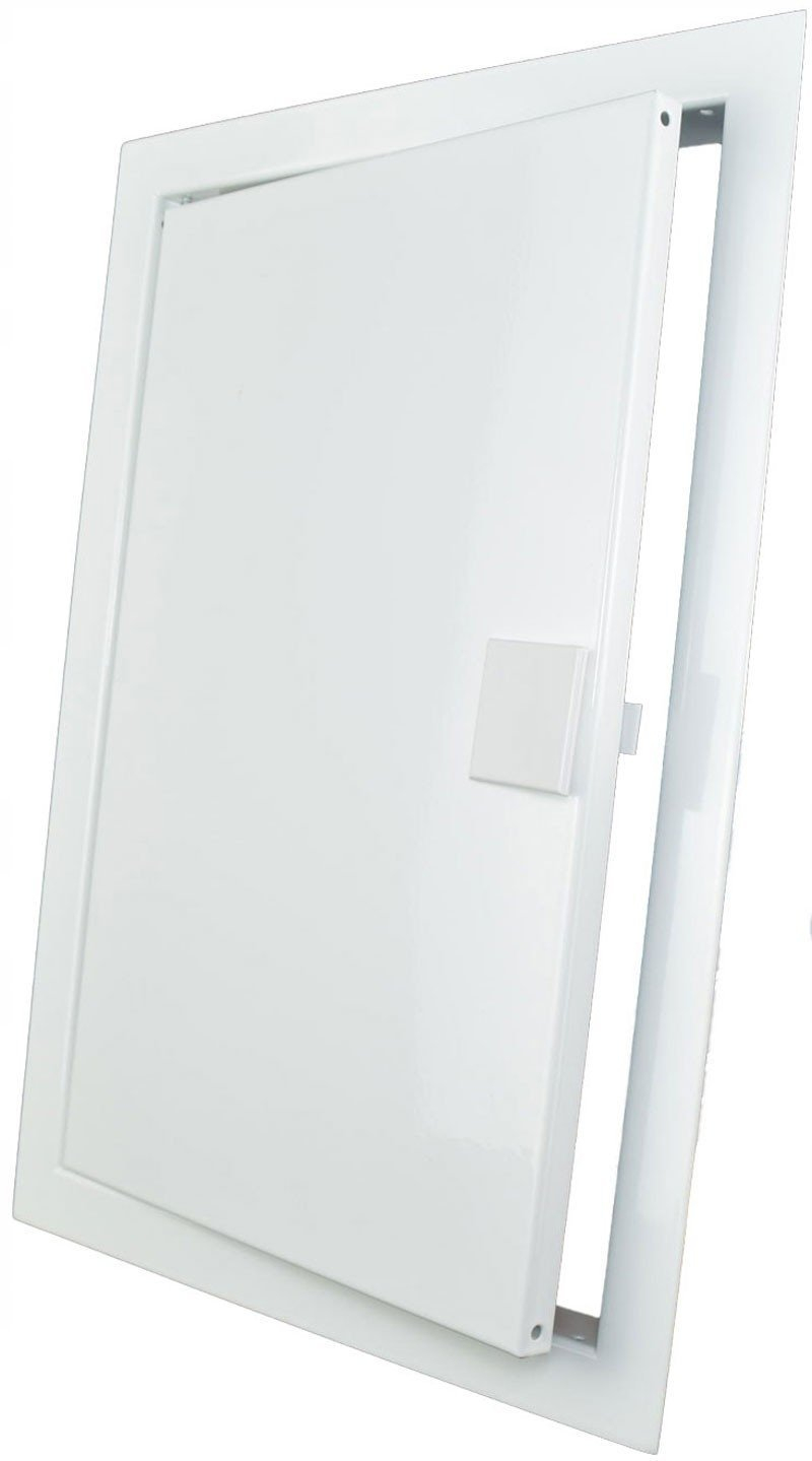 Kapak inspektimi metalik VENTS DM40x40, 400x400 mm, me dorezë, i bardhë