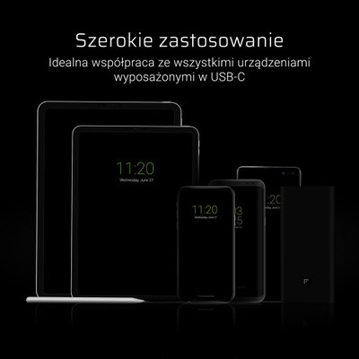 Kabllo USB Green Cell KABGC03, USB-A në USB-C, 0.25m, e zezë