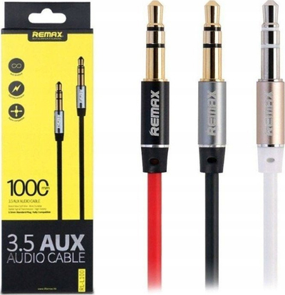 Kabllo audio Remax JACK JACK, 3.5mm, 1m, e bardhë
