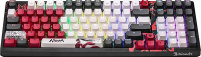 Механичка тастатура A4TECH Bloody S98 Naraka, 98 копчиња, RGB, со кабел, црна