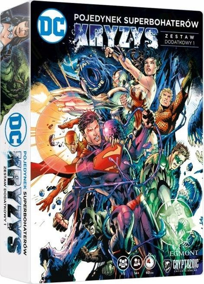 Играчка со карти DC Супер Херои Duel Crises Expansion, проширување, повеќеплејер, повеќебојно
