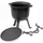 Тенџере од лево железо Cast Iron Hunting, 8L, со капак и нозе, црно