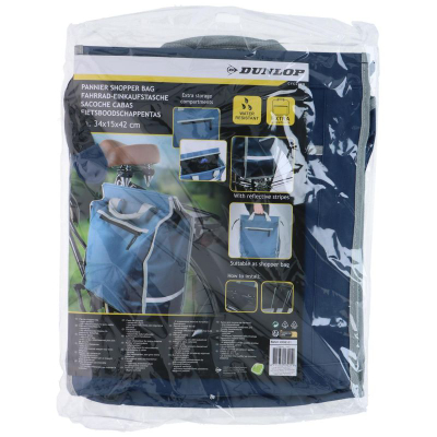 Çantë biçiklete Dunlop Pannier, 20L, e papërshkueshme nga uji, blu