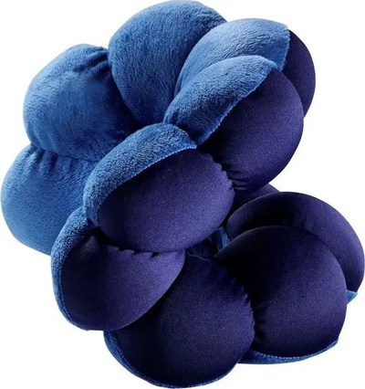 Jastëk multifunksional Flower me mikro rruza polisteroli, blu