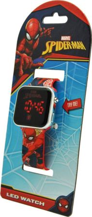 Ora digjitale për fëmijë Educa Borras Marvel Spiderman, LED, ekran digjital, me rrip të zi