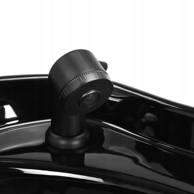 Karrige për larjen e flokëve Melcap Nevada, me lavaman të futmë, ergonomike, e zezë